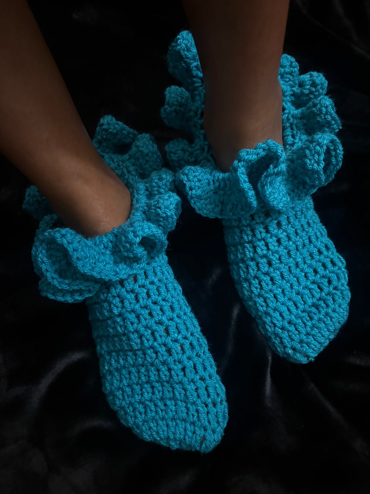 Crochet Ruffle Socks