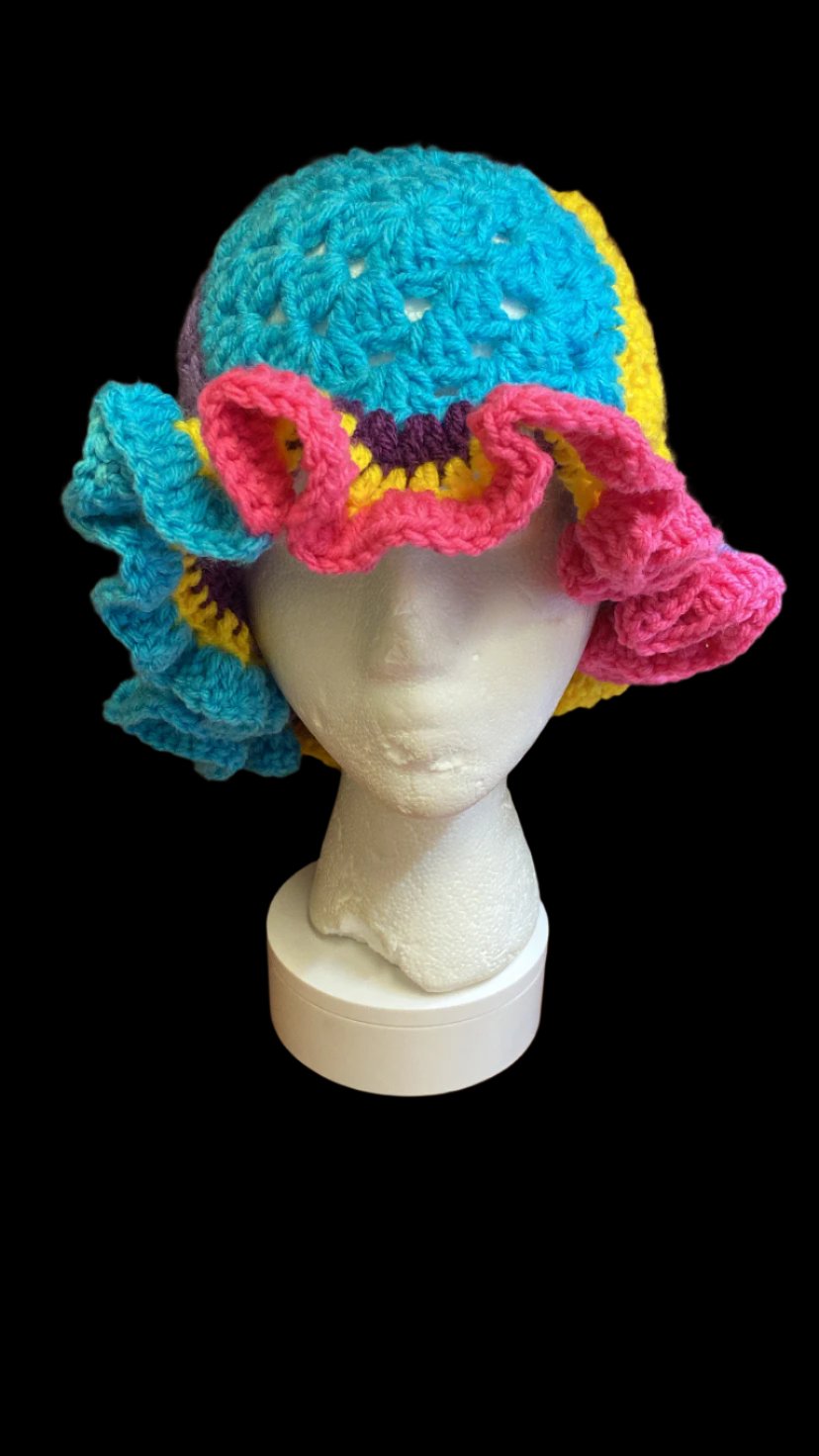 -Granny Square Bucket Hats